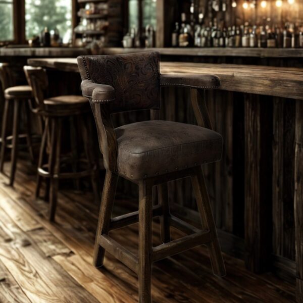 Frontier Barstool W/ Microfiber seating